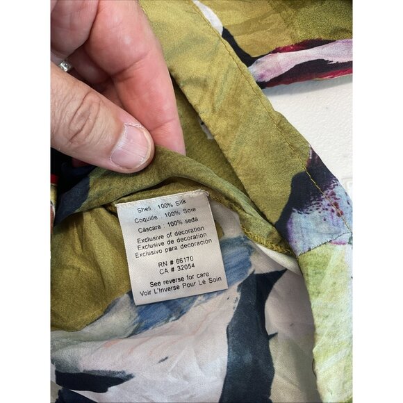 Anthropologie Vineet Bahl Sunbound Silk Blouse Size M summer beach - Picture 11 of 13